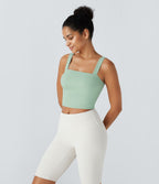 Softlyzero™ Plush Softlyzero™ Débardeur de Yoga Skinny Court à Encolure Carrée en Peluche