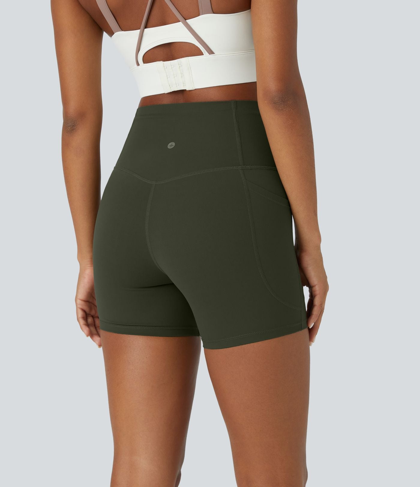 Short cycliste d'entraînement gainant taille haute UltraSculpt™ SoCinched à poches latérales 12,5 cm