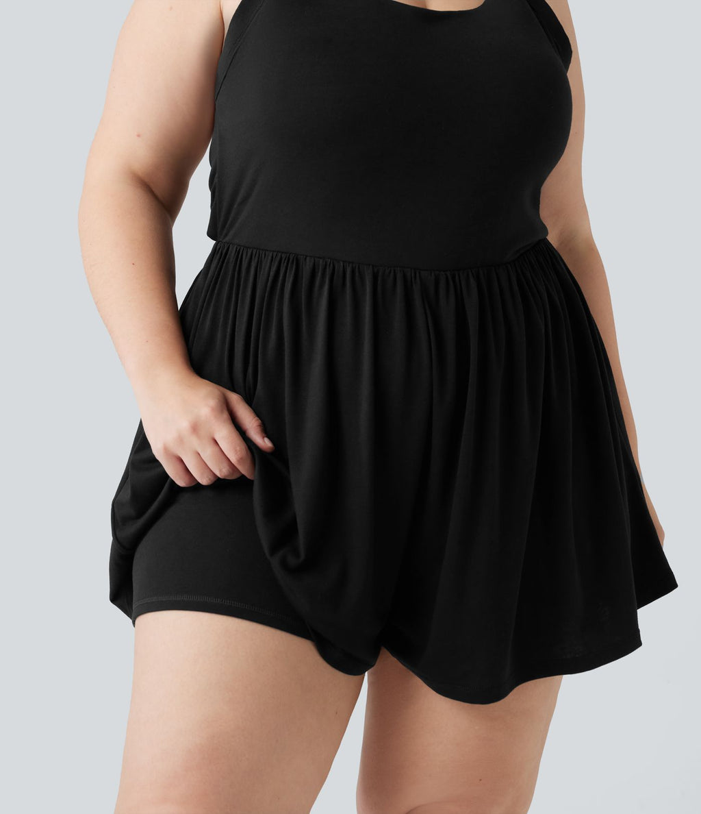 Combishort grande taille avec coussinets amovibles, poches et design accès facile Easy Peasy