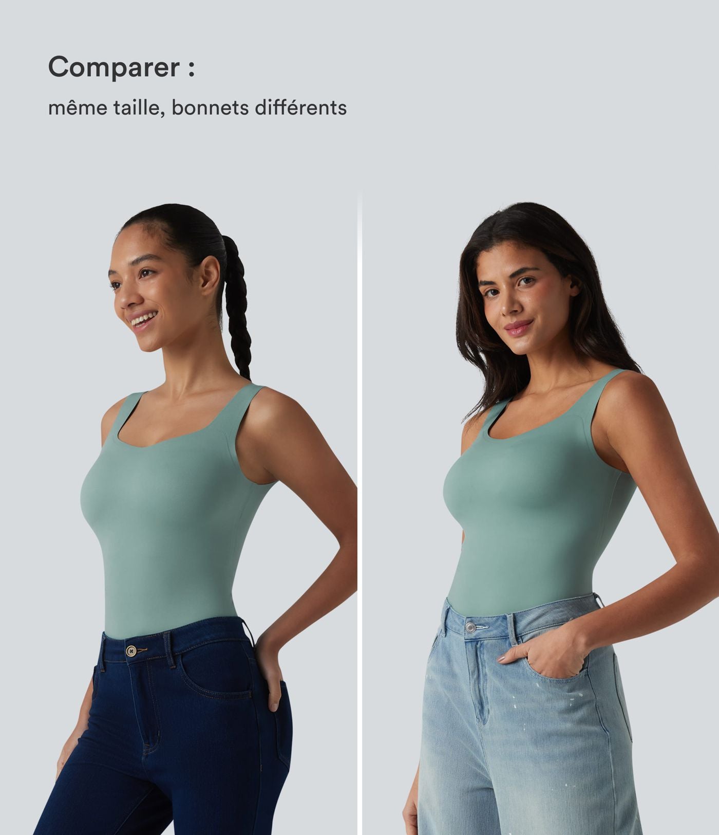 Débardeur casual avec soutien-gorge intégré bonnets B-E