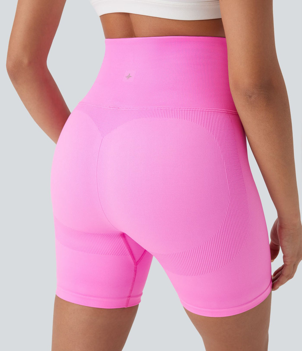 Short cycliste taille haute color block repliable sans couture OneForm Seamless Flow