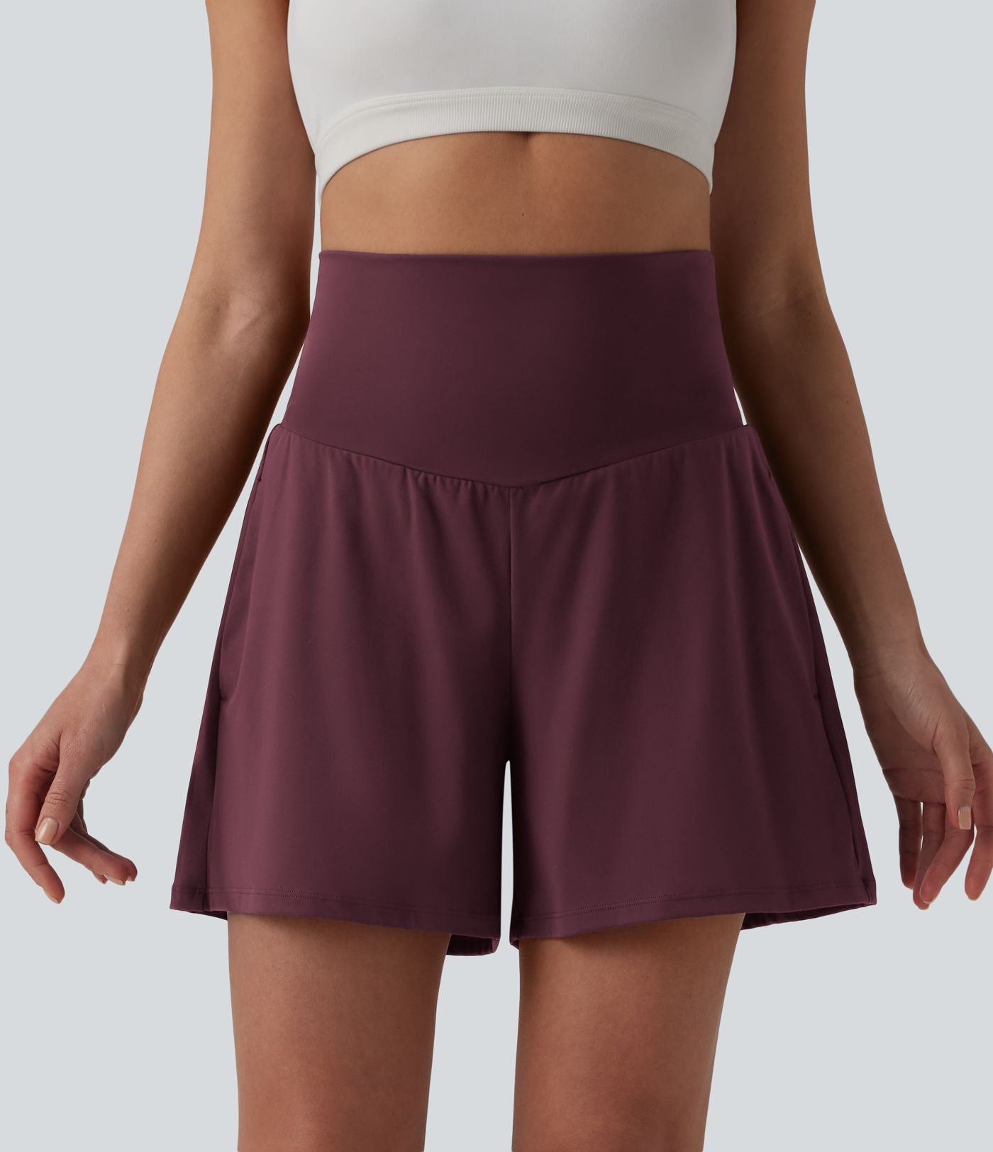 Short de yoga SoftlyZero™ Airy taille haute effet frais InstantCool avec poches 12,5 cm