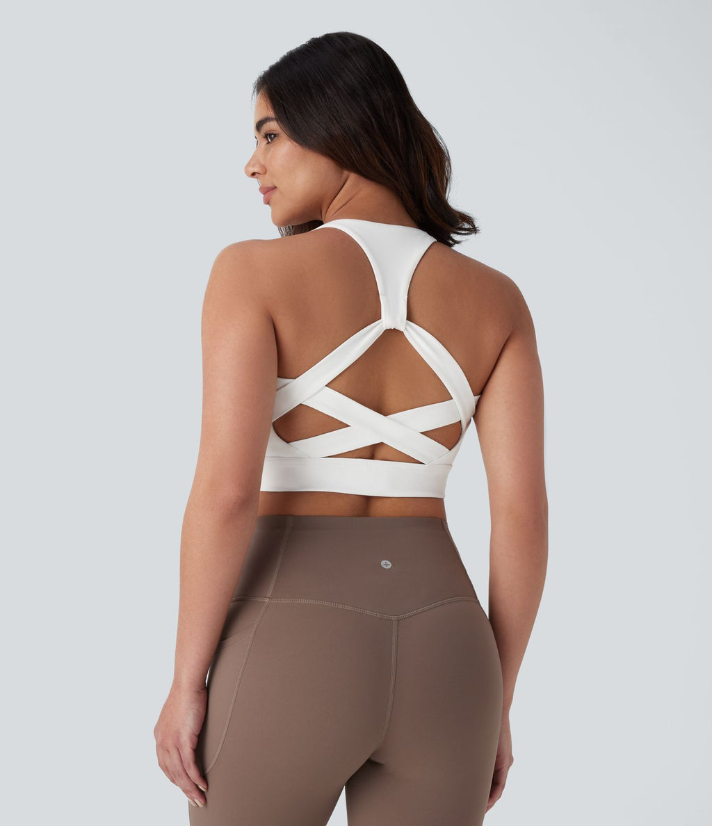 Brassière yoga dos nageur maintien léger E-G