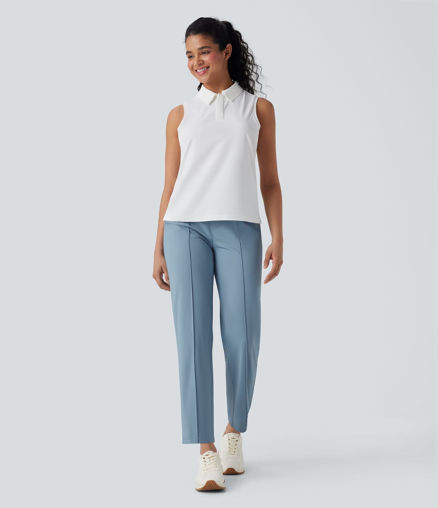 Pantalon de golf séchage rapide, taille mi-haute, avec poches et poche tee, UPF40+