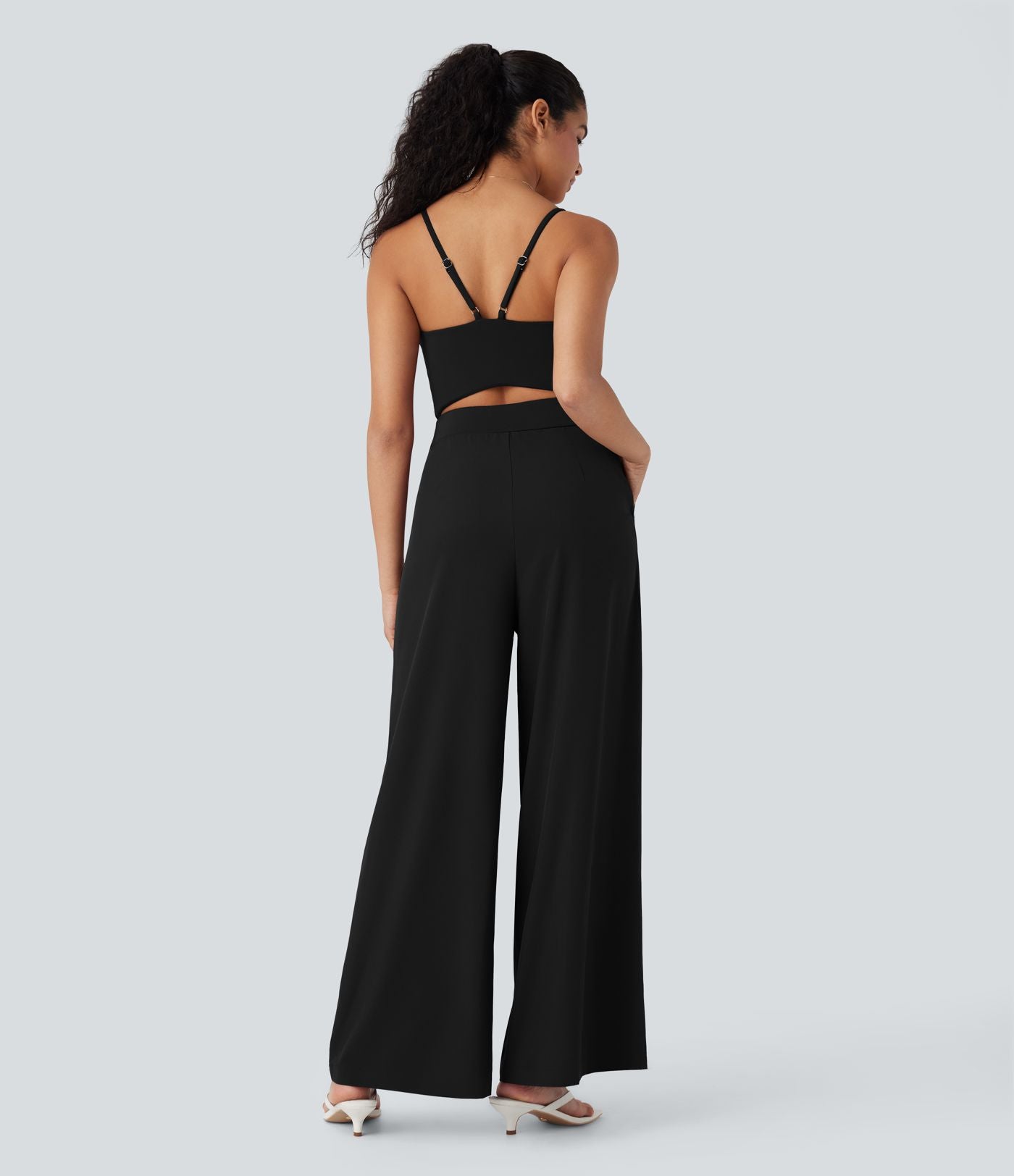 Combinaison à bretelles Breezeful™ dos nu, jambes larges, séchage rapide avec poches latérales - Édition Easy Peasy