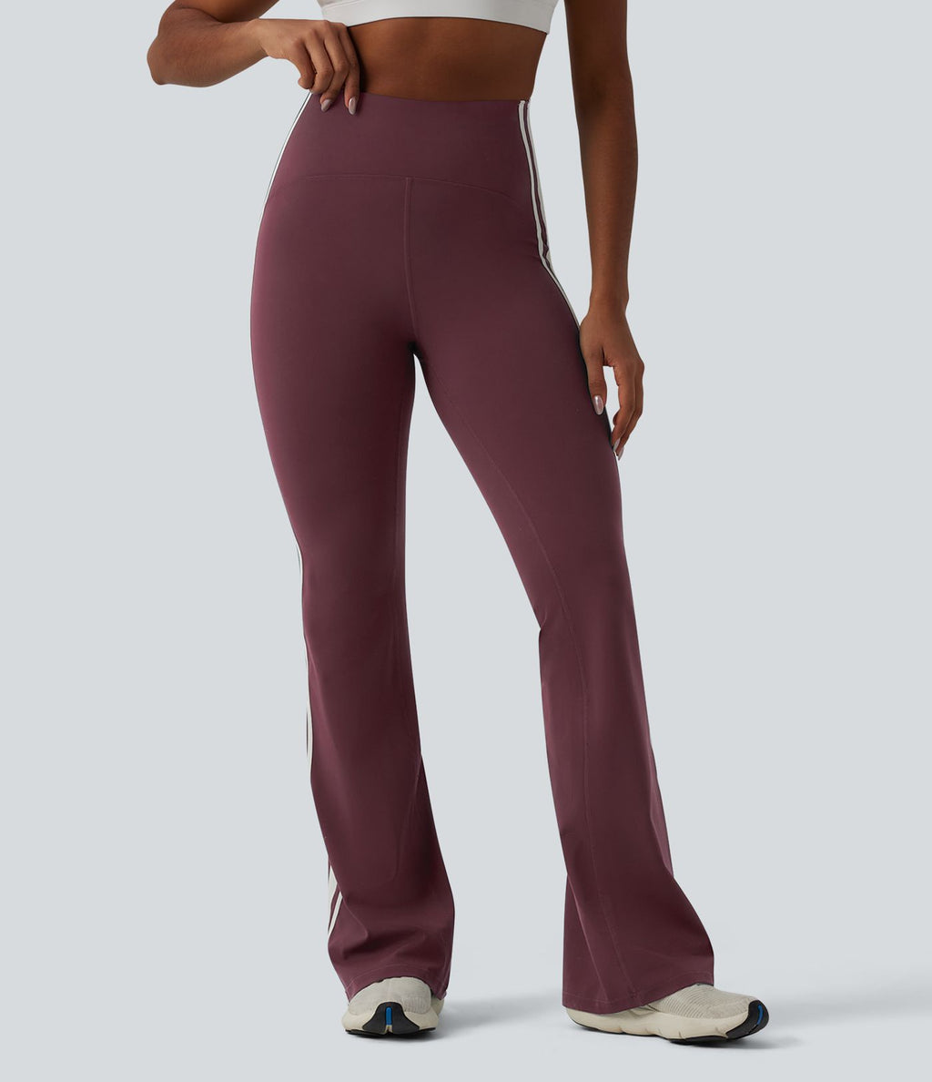 Legging de yoga 7/8 évasé Halara UltraSculpt™ taille haute ventre plat avec bandes latérales