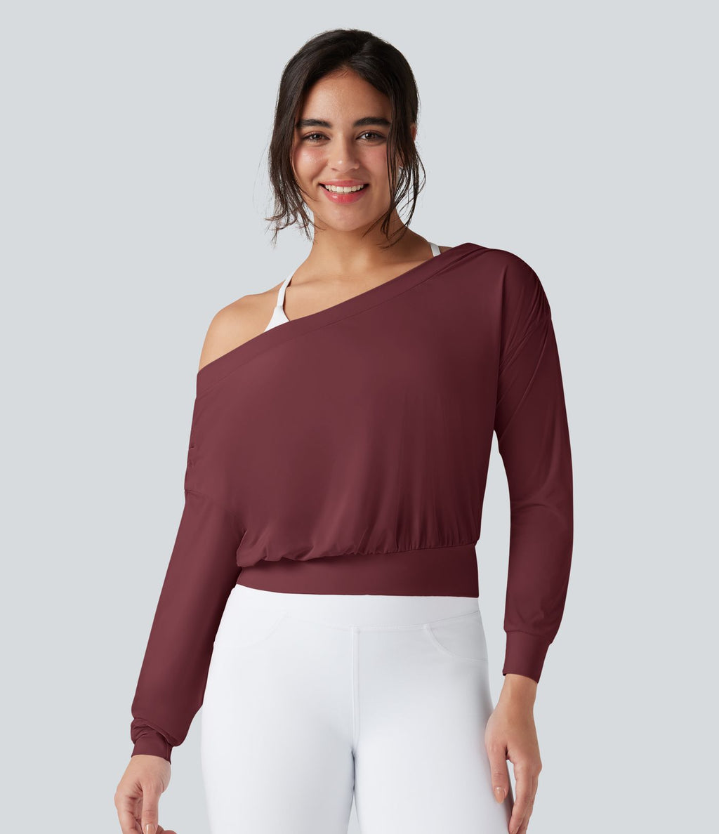 Haut de sport yoga oversize épaules dénudées effet frais InstantCool séchage rapide