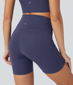 Short cycliste 12,5 cm de course gainant taille haute avec fronces et séchage rapide SoftlyZero™