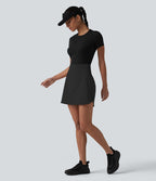 Jupe de golf courte 2-en-1 SoftlyZero™ Airy effet frais InstantCool taille ultra-haute gainant avec ourlet arrondi et poches