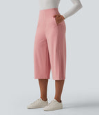 Pantalon tailleur capri large Halara Flex™ taille haute avec poches
