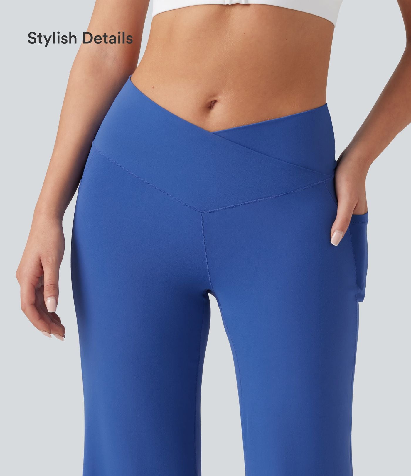 SoftlyZero™ Jogging de danse croisé taille haute avec poches - UPF50+
