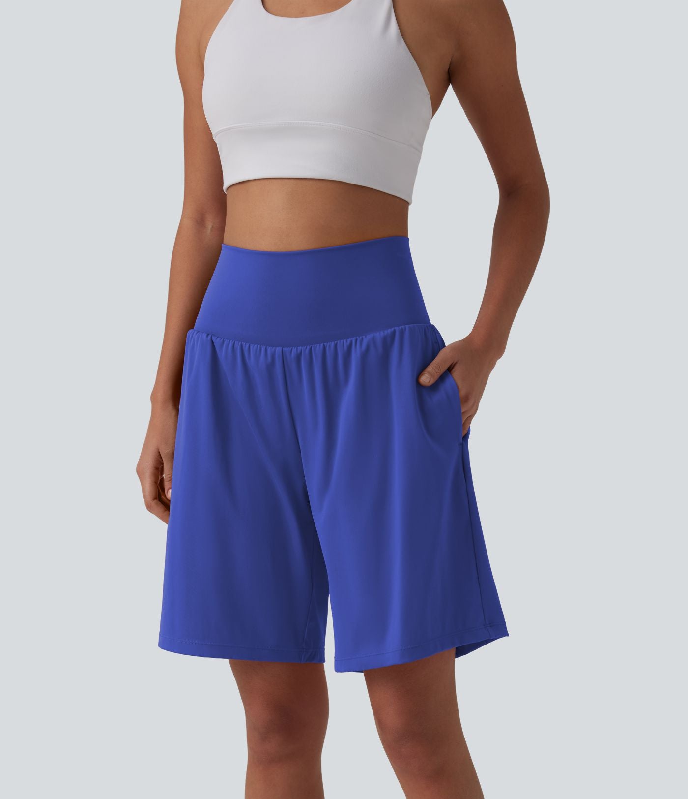 Short de yoga 2-en-1 SoftlyZero™ Airy taille très haute effet frais InstantCool 22,8 cm avec poches