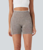 Short cycliste yoga 12,5 cm effet push-up taille haute froncé sans couture OneForm Seamless Flow