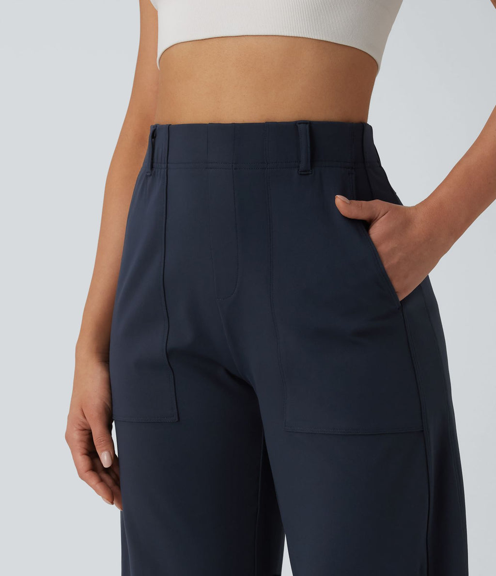Pantalon barrel DayStretch taille haute avec poches