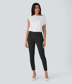 Pantalon de costume skinny taille haute fuselé