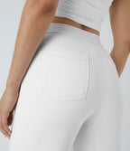 Pantalon taille haute coupe droite DayStretch avec poches