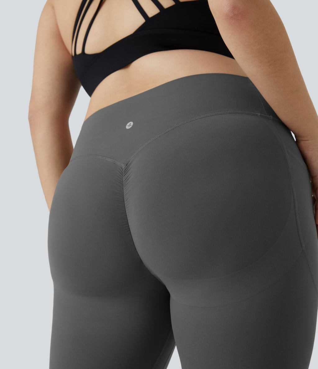 Legging d'entraînement gainant galbant taille haute grande taille avec effet scrunch et poches Halara UltraSculpt™
