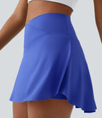 Jupe de tennis mini 2-en-1 quotidienne SoftlyZero™ Airy avec croisement, poche latérale et effet frais InstantCool, Lucid, protection solaire UPF50+