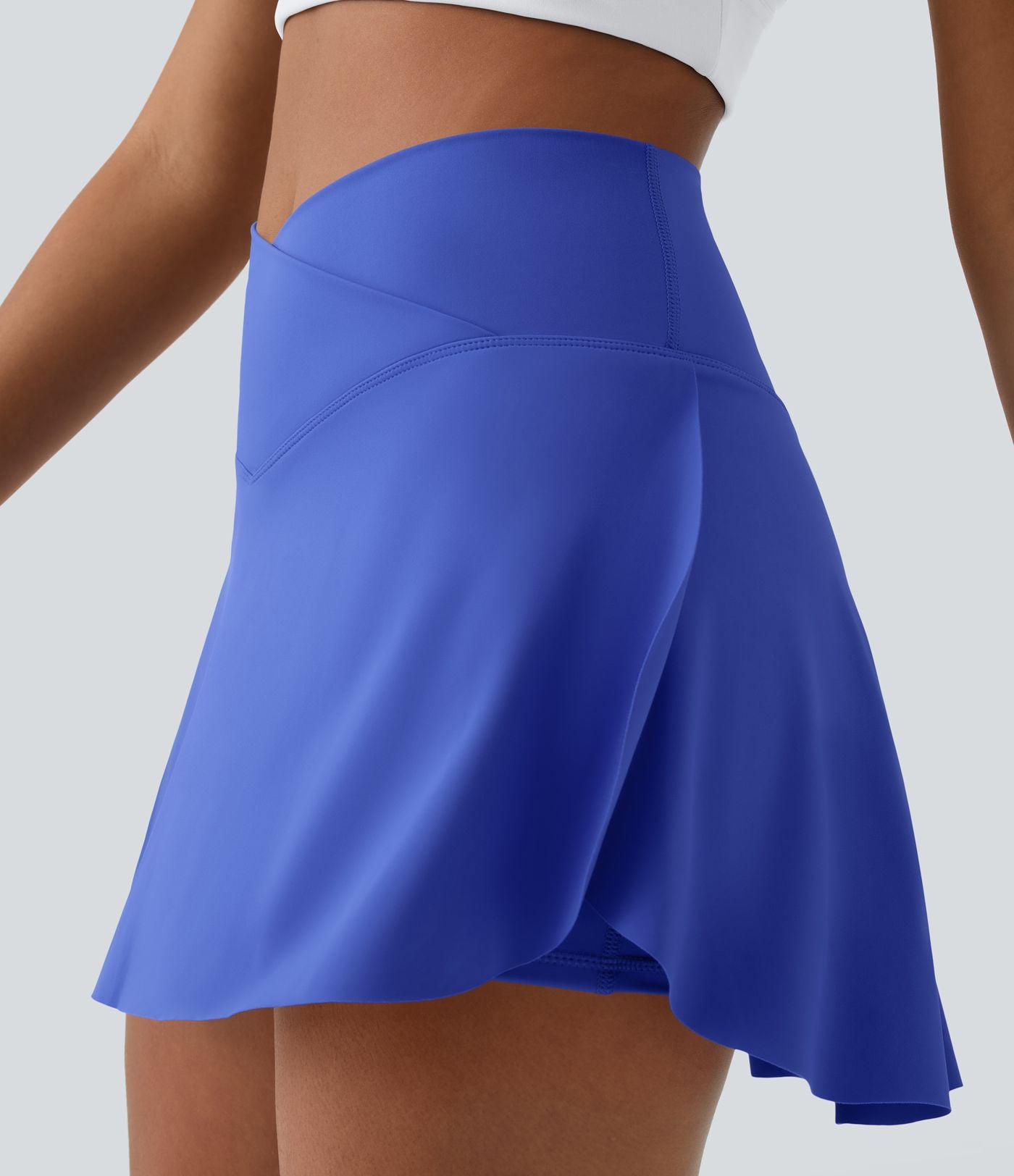 Jupe de tennis mini 2-en-1 quotidienne SoftlyZero™ Airy avec croisement, poche latérale et effet frais InstantCool, Lucid, protection solaire UPF50+