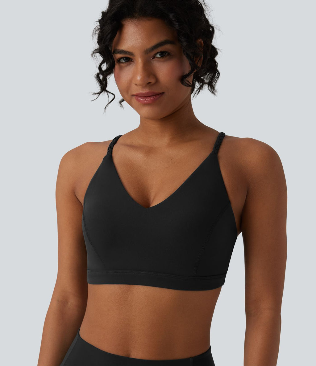 Brassière de sport yoga Halara UltraSculpt™ bretelles croisées dos nu maintien léger