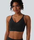 Brassière de sport yoga Halara UltraSculpt™ bretelles croisées dos nu maintien léger
