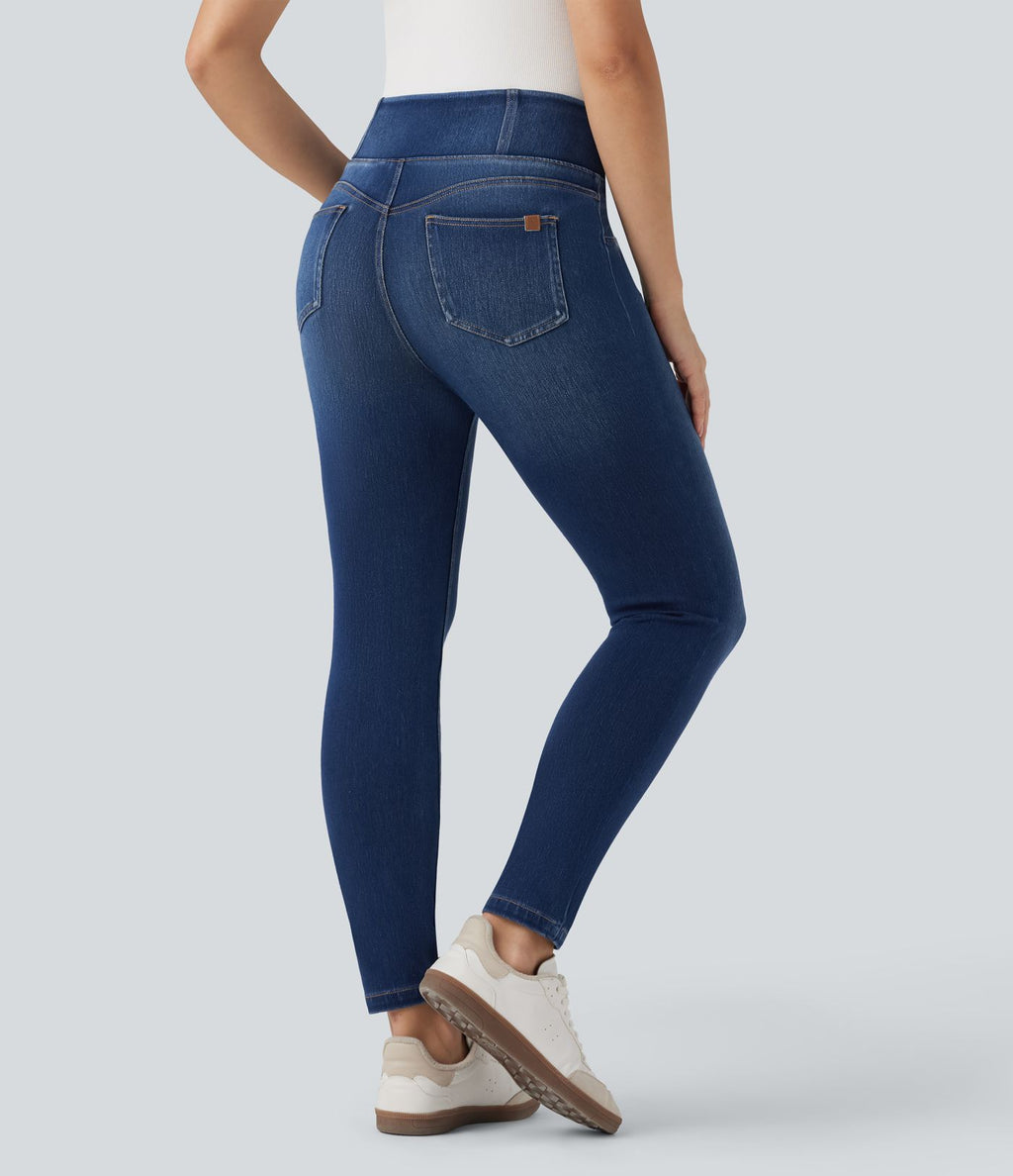 Jean skinny Halara Flex™ coupe en V taille mi-haute 7/8 avec poches