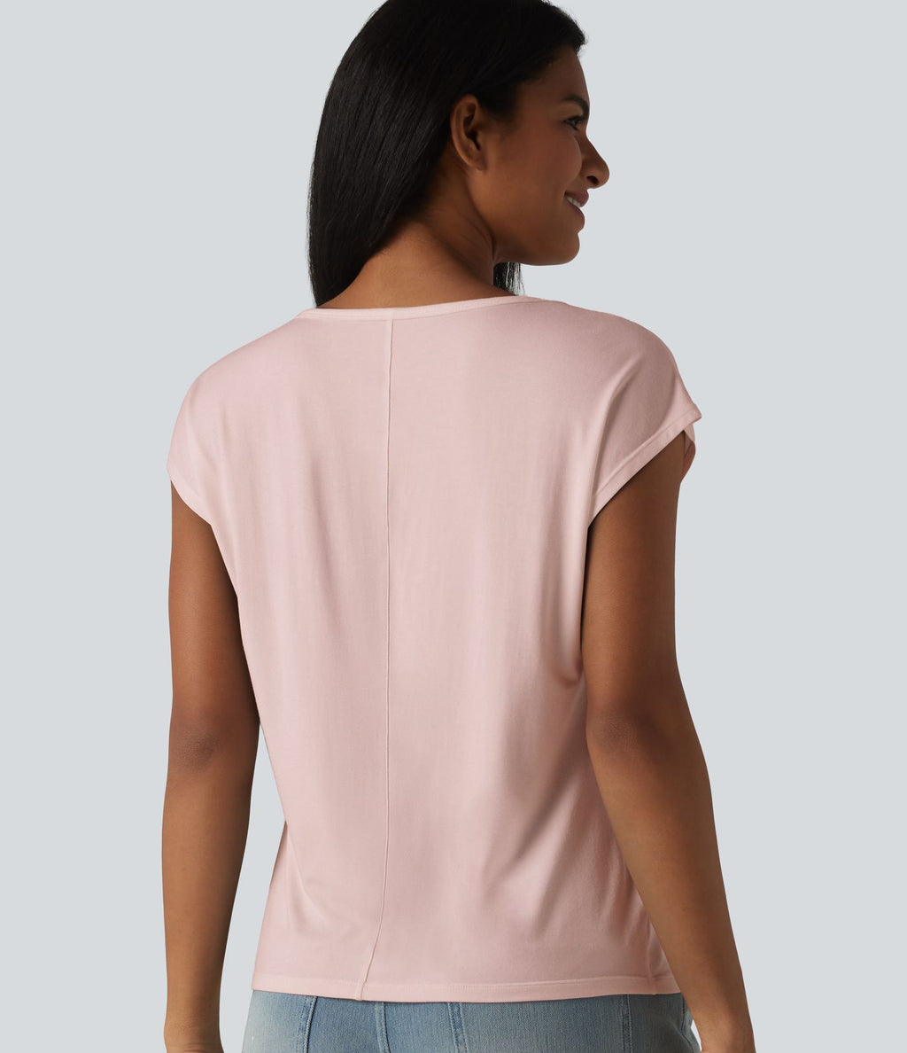 T-shirt col U manches courtes