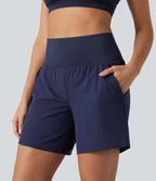 Breezeful™ Short de yoga 2 en 1 taille haute séchage rapide 17,5 cm avec poches