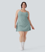 Robe de sport grande taille dos nu Softlyzero™ Plush - longueur rallongée - Easy Peasy Edition
