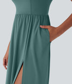 Robe décontractée mi-longue SoftlyZero™ Airy avec coques et effet frais InstantCool avec poches, bonnets E-G