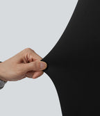 Halara Flex™ Pantalon tailleur droit taille haute à chevrons avec poches