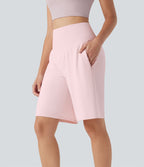 Bermuda SoftlyZero™ Airy de yoga taille haute avec poches multiples et effet frais InstantCool