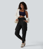 Jogging cargo décontracté à séchage rapide effet frais InstantCool taille haute avec cordon de serrage et poches, protection solaire UPF40+