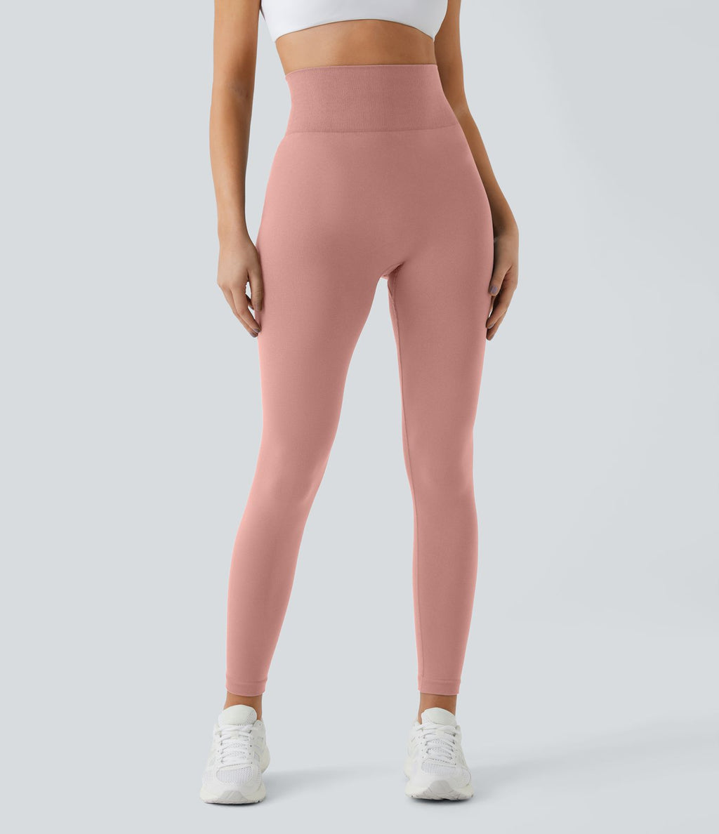 Legging taille haute froncé uni sans couture OneForm Seamless Flow