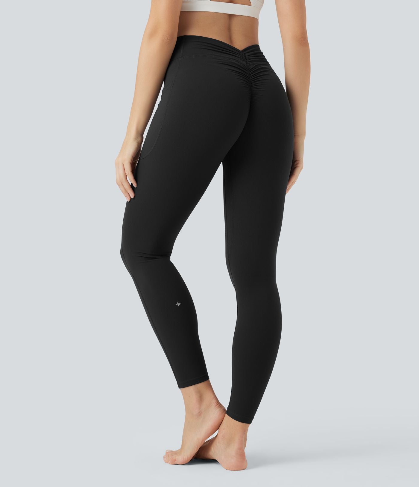 Short cycliste 7,5 cm de yoga gainant taille haute à blocs de couleurs et séchage rapide SoftlyZero™