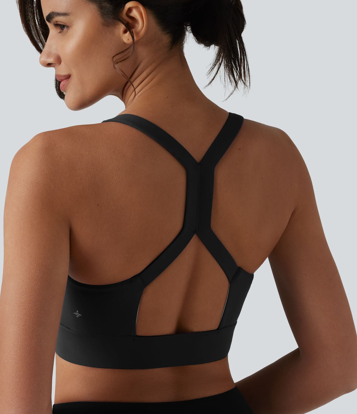 Brassière de sport SoftlyZero™ Plush maintien léger dos nu avec découpes et brassière intégrée