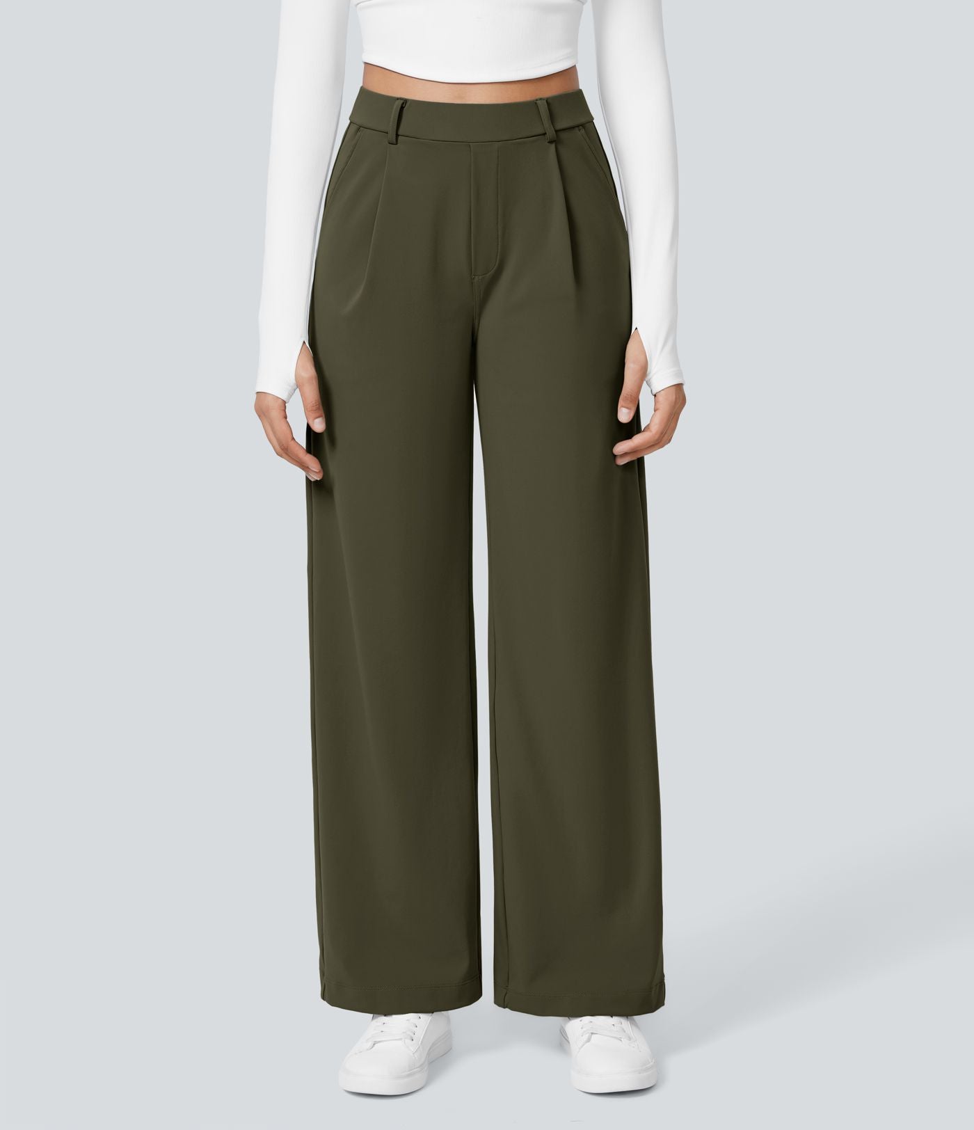 Pantalon tailleur Halara Flex™ DayStretch coupe droite taille haute avec poches