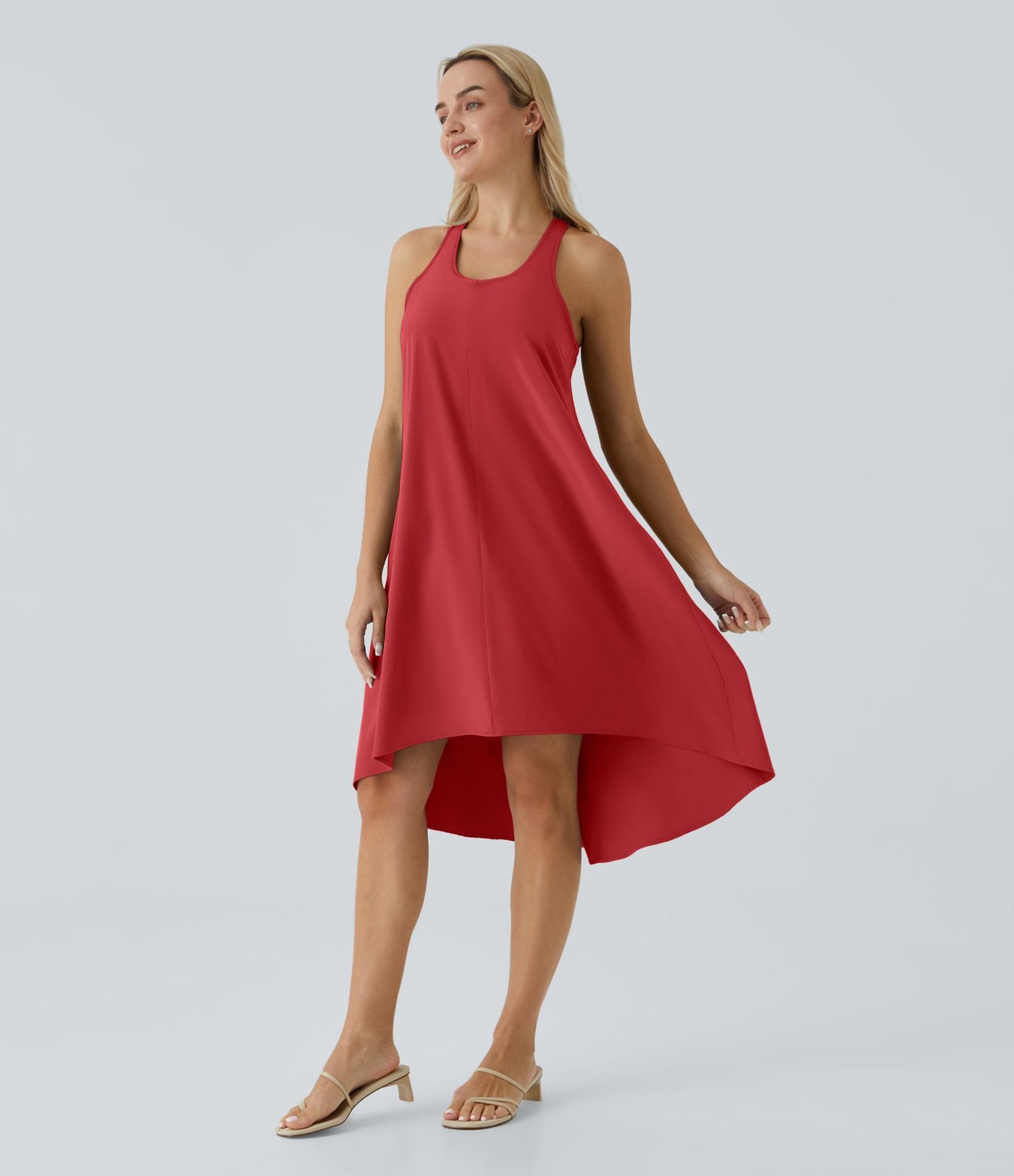Robe décontractée mi-longue Breezeful™ dos nageur poche latérale fluide asymétrique séchage rapide A-C