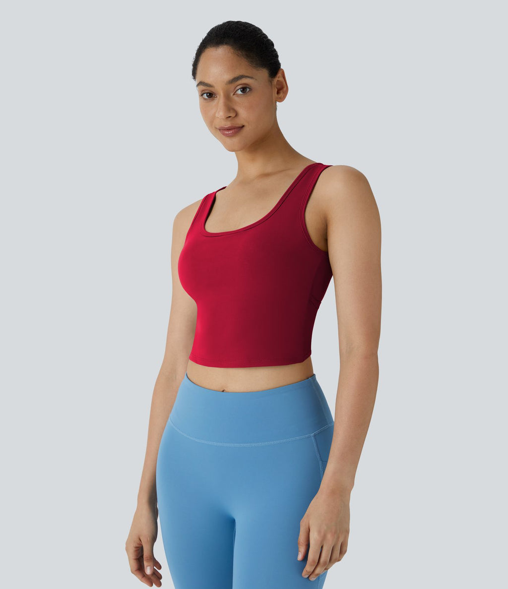 Débardeur danse barre ballet col U croisé A-D