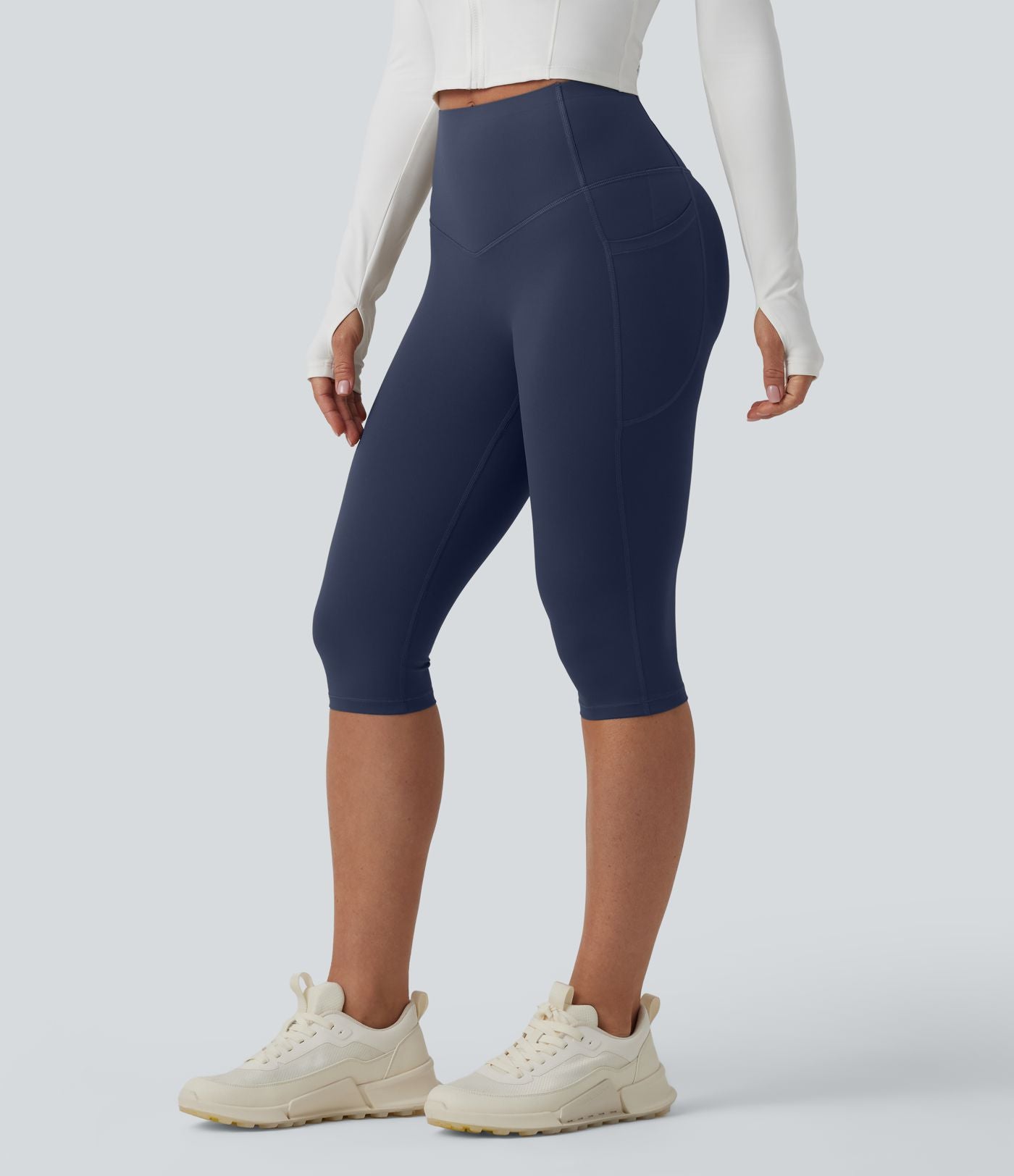 Legging sculptant d'entraînement corsaire Halara UltraSculpt™ taille haute galbant gainant avec poches