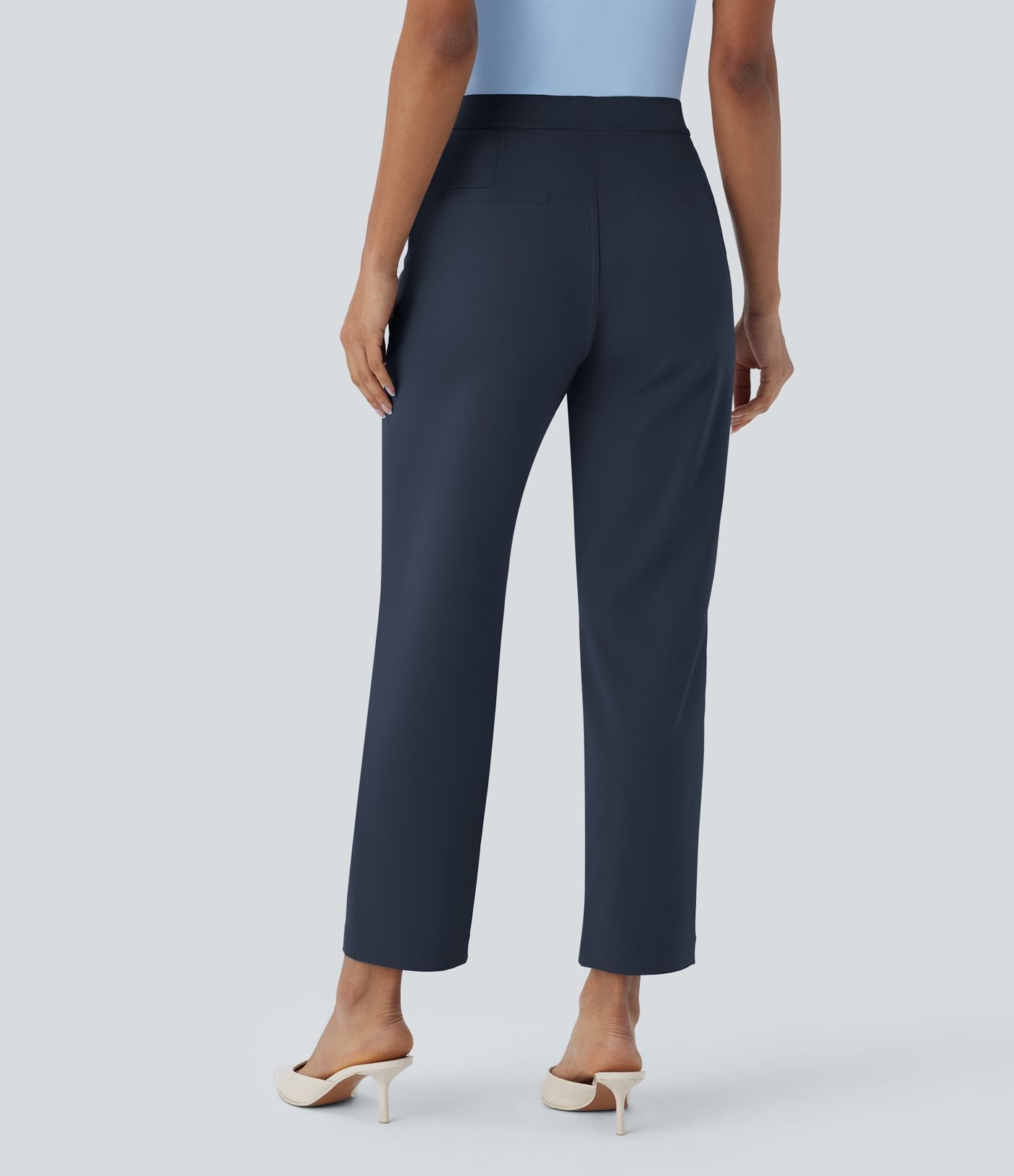 Pantalon de travail fuselé longueur cheville taille haute Halara Flex™ DayStretch avec poches