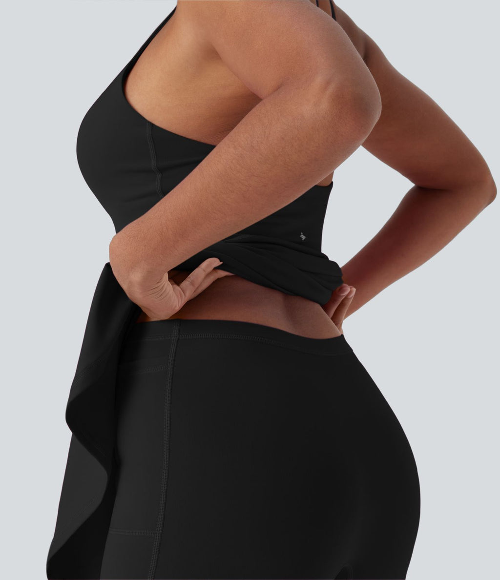 Robe active mini 2-en-1 Softlyzero™ dos nu avec poches latérales pour yoga-Édition Easy Peezy-UPF50+