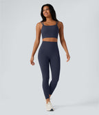 Débardeur yoga court Halara UltraSculpt™ double bretelles torsadé dos nu