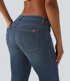Jean bootcut Halara Flex™ taille basse délavé avec poches