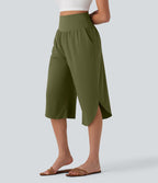 Pantalon corsaire gainant taille haute à ourlet asymétrique et séchage rapide avec poches Breezeful™