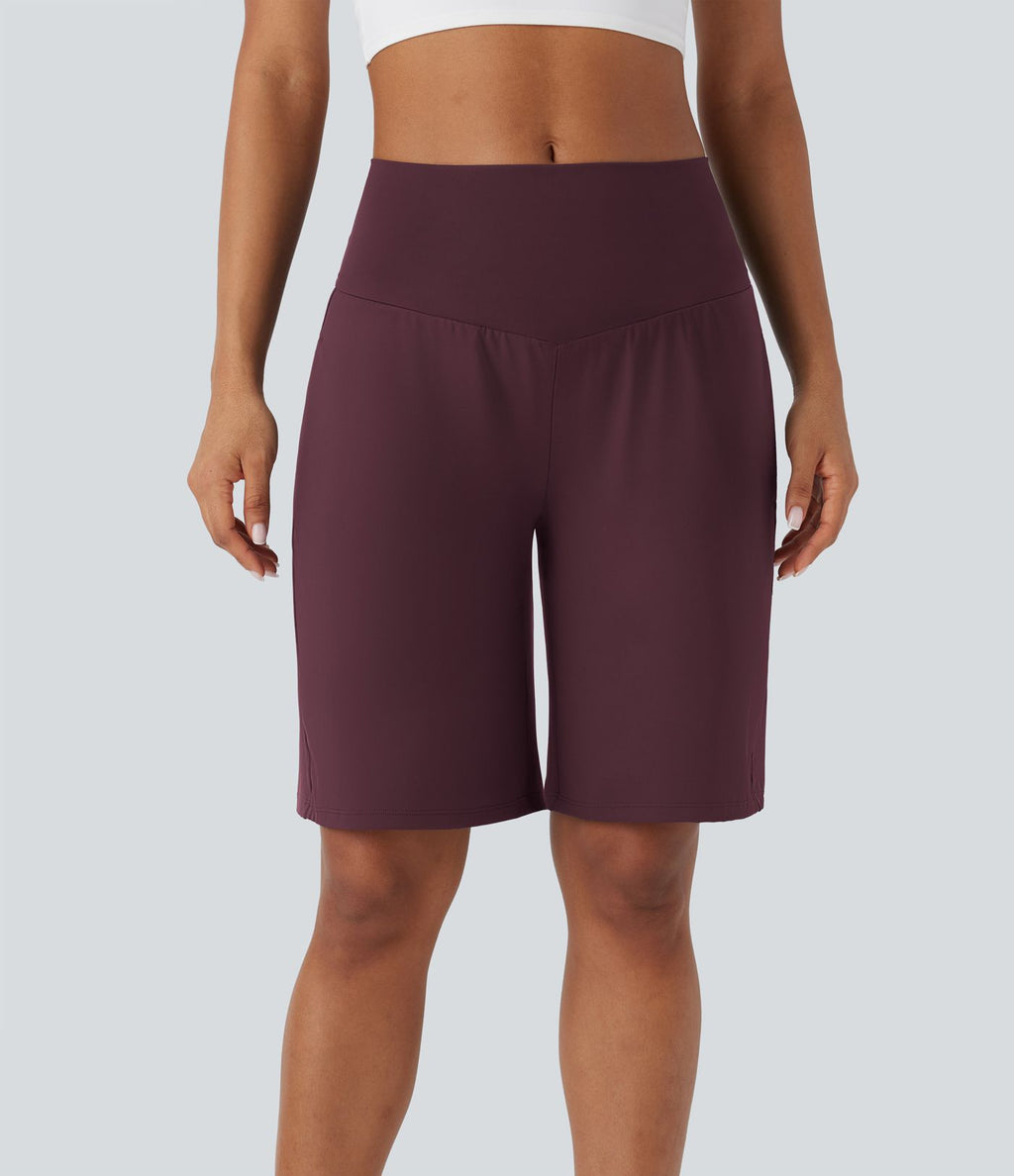 Bermuda SoftlyZero™ Airy de yoga taille haute avec poches multiples et effet frais InstantCool