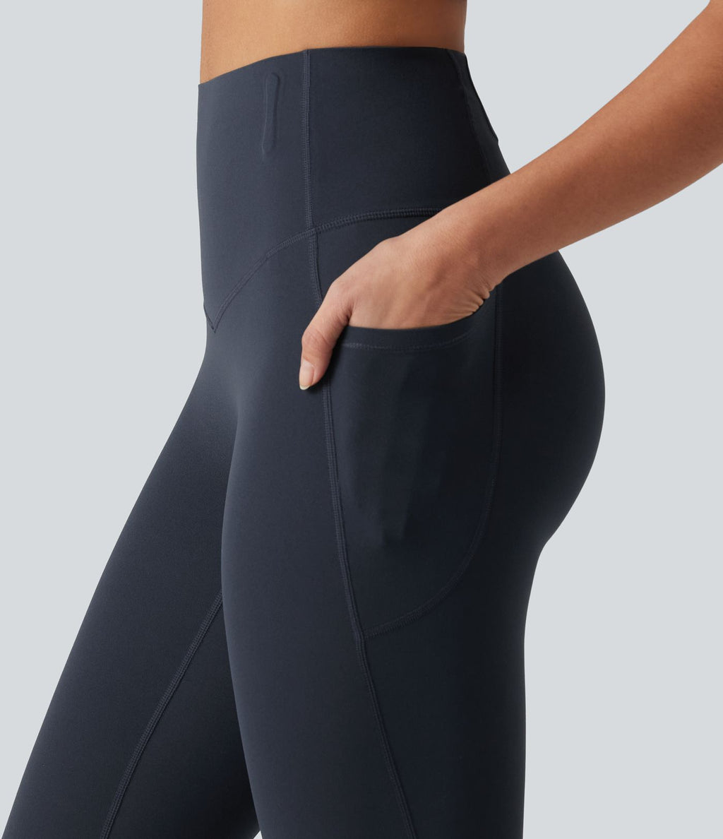 Legging capri de yoga Halara UltraSculpt™ taille haute anti-roulottage ventre plat gainant avec poches
