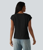 T-shirt col U manches courtes