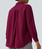 Chemise de travail col V manches longues avec poches