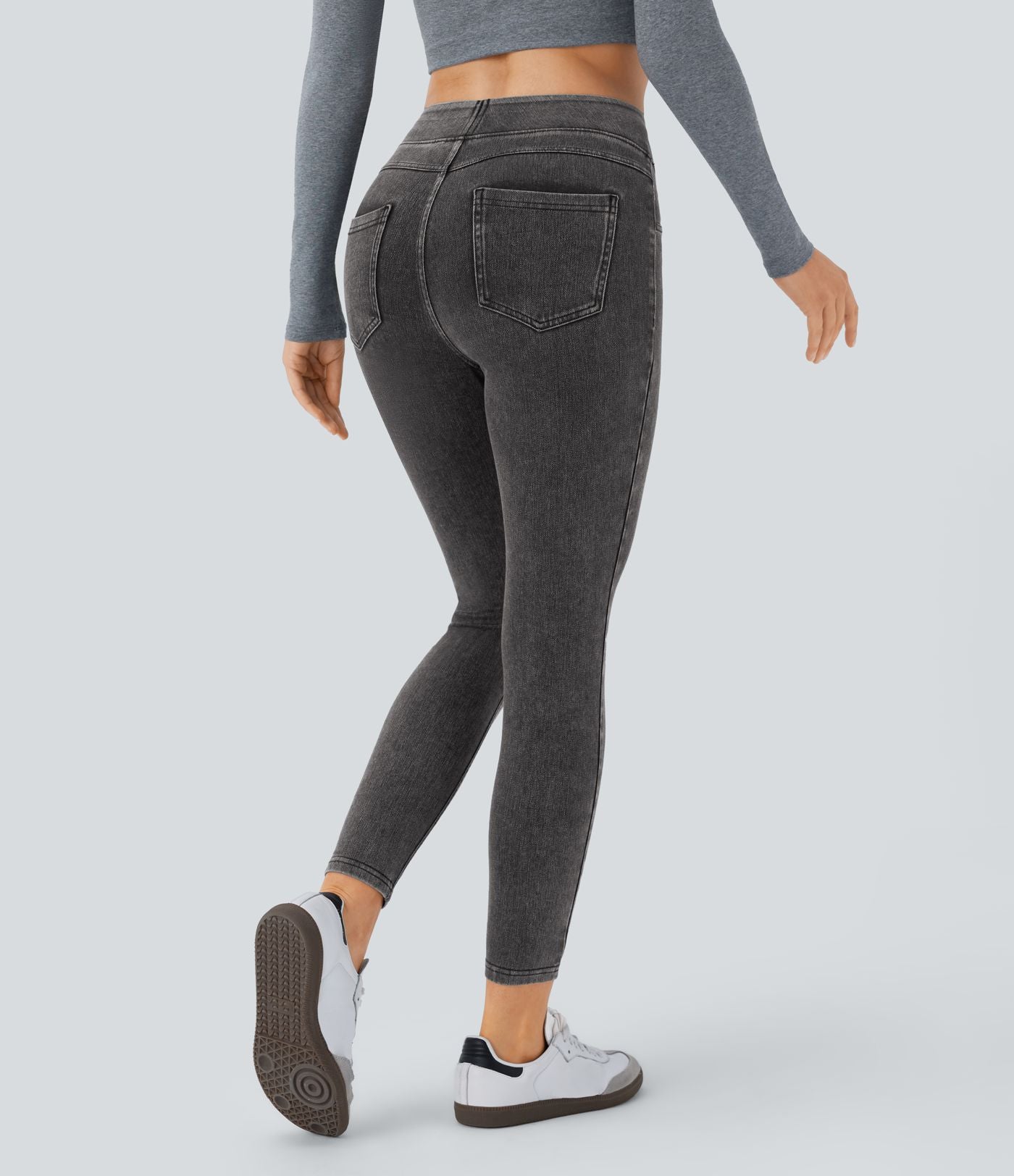 Halara Flex™ Jegging Casual Taille Haute Tricot Extensible Poche Latérale Arrière